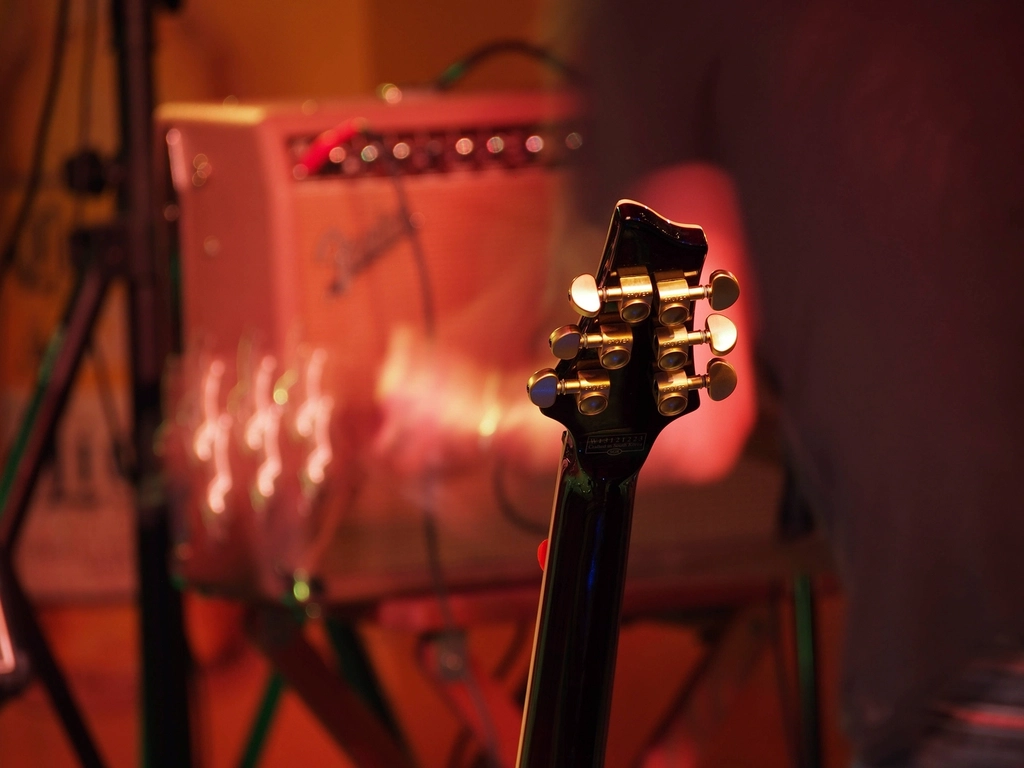 Beautiful acoustic guitar, musical instrument